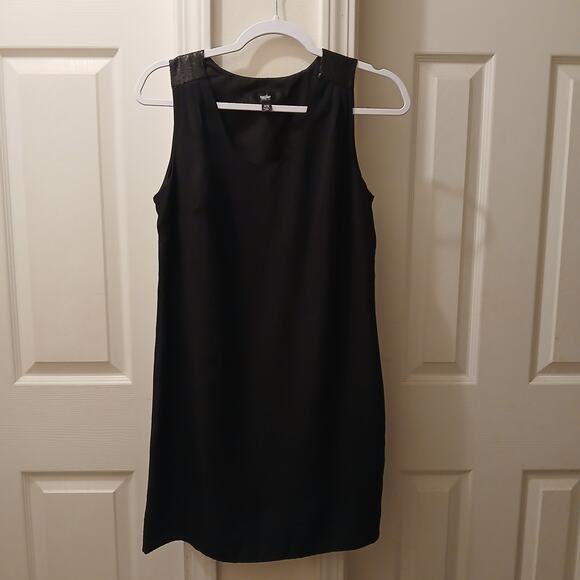 Women's Sleeveless Black Mossimo Dress XS With Sequin Shoulders - Picture 4 of 4